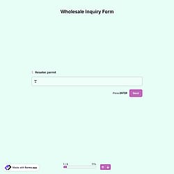 Wholesale Inquiry Form