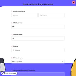 Großhandelsanfrage-Formular