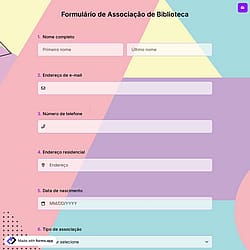 Formulário de Associação de Biblioteca