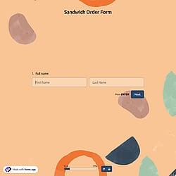 Sandwich Order Form