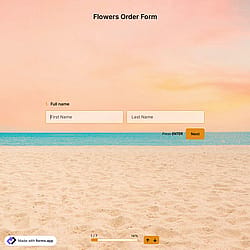 Flower Order Form