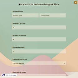 Formulário de Pedido de Design Gráfico