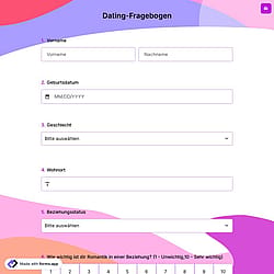 Dating-Fragebogen