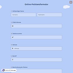 Online-Petitionsformular