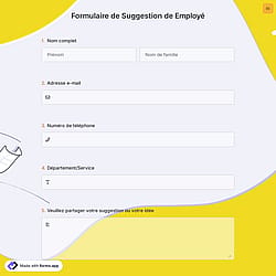 Formulaire de Suggestion de Employé