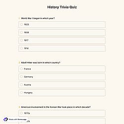 History Trivia Quiz