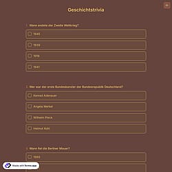 Geschichtstrivia