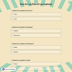 Quiz Sur Les États Et Les Capitales