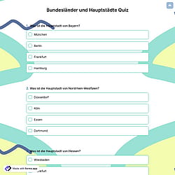 Bundesländer und Hauptstädte Quiz