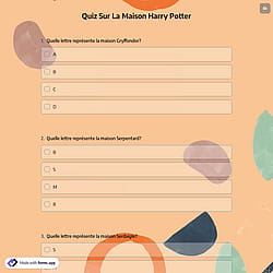 Quiz des maisons de Harry Potter