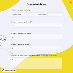 Formulário de Ensaio