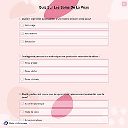Quiz Sur Les Soins de La Peau