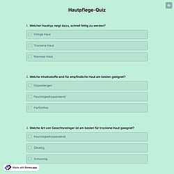 Hautpflege-Quiz