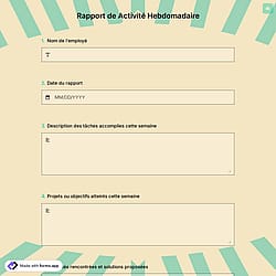 Rapport de Activité Hebdomadaire