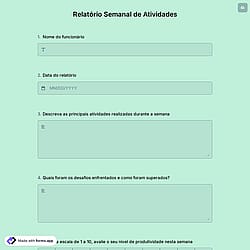 Relatório Semanal de Atividades