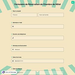 Formulaire De Réservation De Chambre de Hôtel