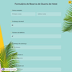 Formulário de Reserva de Quarto de Hotel