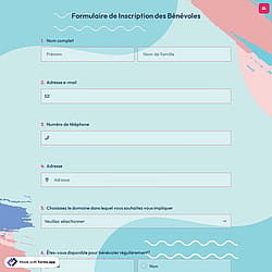 Formulaire de Inscription des Bénévoles