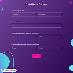 E-Mail Opt-In Formular