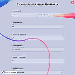 Formulaire de Inscription Sur Liste Blanche