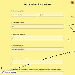 Formulario de Preselección