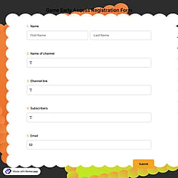 Game Early Access Registration Form
