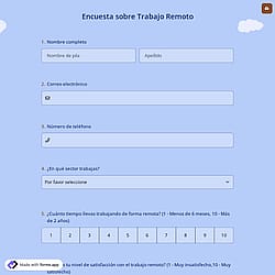 Encuesta Sobre Trabajo Remoto