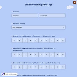 Selbstbewertungs-Umfrage