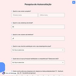 Pesquisa de Autoavaliação
