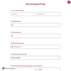 Stornierungsumfrage