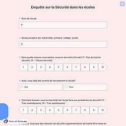 Enquête sur la Sécurité dans les écoles