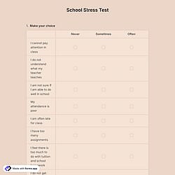 School Stress Test