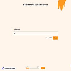 Seminar Evaluation Survey
