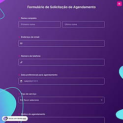 Formulário de Solicitação de Agendamento