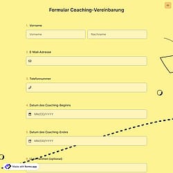 Formular Coaching-Vereinbarung