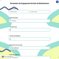 Formulaire de Engagement de Don de Bienfaisance