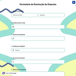 Formulário de Resolução de Disputas