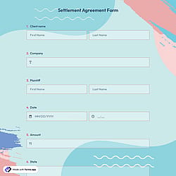 Settlement Agreement Form
