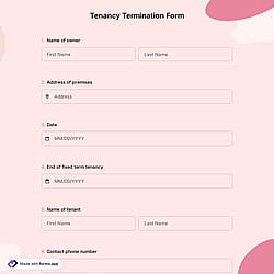 Tenancy Termination Form