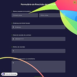 Formulário de Rescisão de Locação