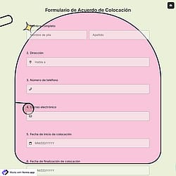 Formulario de Acuerdo de Colocación