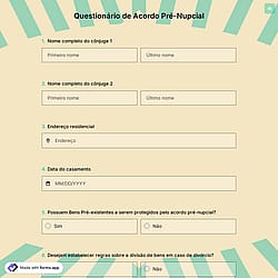 Questionário de Acordo Pré-Nupcial