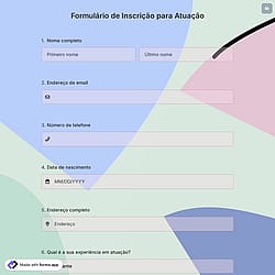 Formulário de Inscrição para Atuação