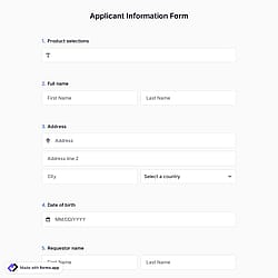 Applicant Information Form