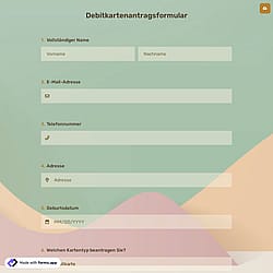 Debitkartenantragsformular