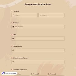 Delegate Application Form