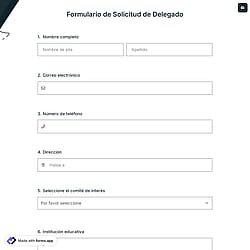 Formulario de Solicitud de Delegado