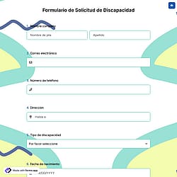 Formulario de Solicitud de Discapacidad