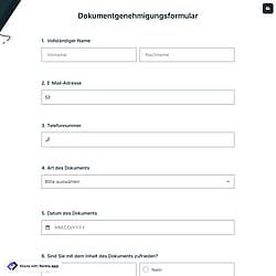 Dokumentgenehmigungsformular