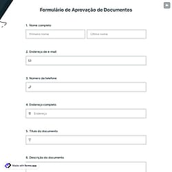 Formulário de Aprovação de Documentos